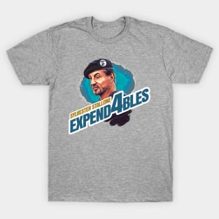 Expend4bles expandables 4 and sylvester stallone themed graphic design by ironpalette. T-Shirt